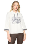 Betty Barclay Rhinestone Print Sweatshirt, Off-White
