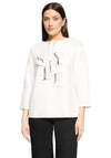 Betty Barclay Cropped Sleeve Sweatshirt, Cream