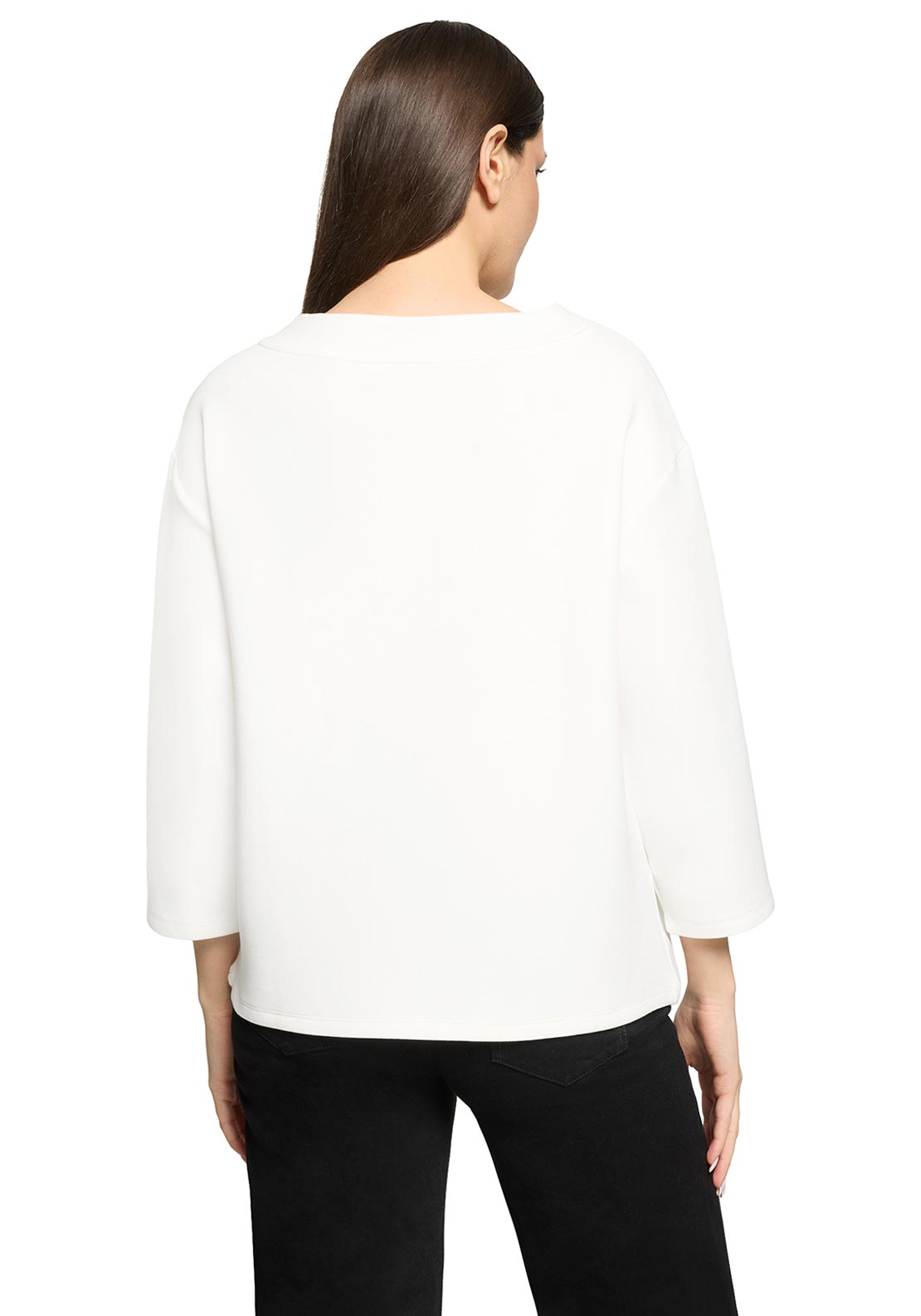 Betty Barclay Cropped Sleeve Sweatshirt, Cream