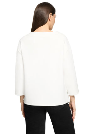 Betty Barclay Cropped Sleeve Sweatshirt, Cream