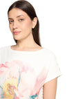 Betty Barclay Mesh Floral Graphic Print T-Shirt, White
