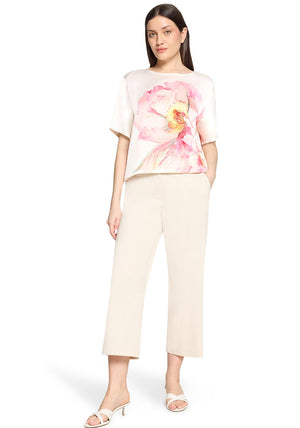 Betty Barclay Large Floral Print T-Shirt, White