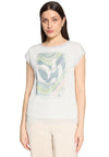 Betty Barclay Mesh with Glitter and Rhinestone Detail T-Shirt, White Multi