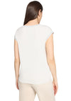 Betty Barclay Mesh with Glitter and Rhinestone Detail T-Shirt, White Multi
