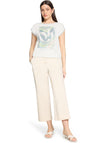 Betty Barclay Mesh with Glitter and Rhinestone Detail T-Shirt, White Multi