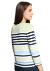 Betty Barclay Striped Lightweight Top, Green Multi