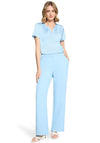 Betty Barclay V-Neck Short Sleeved Blouse, Blue