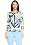 Betty Barclay Geometric Print Top, Multi-Coloured