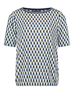 Betty Barclay Shape Pattern T-Shirt, Green Multi