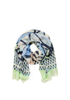 Betty Barclay Geometric Print Lightweight Scarf, Green Multi