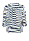 Betty Barclay Shape Pattern With Rhinestone Detail Blouse, Blue Multi