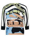 Betty Barclay Abstract Graphic Print Sequin Detail Jumper, Green Multi