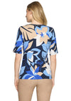 Betty Barclay Floral Print T-Shirt, Blue
