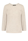 Betty Barclay Round Neckline Knitted Jumper, Beige