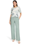 Betty Barclay High Waist Wide Leg Trousers, Green