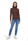 Betty Barclay Polo Neck Jumper, Brown