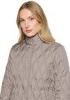 Betty Barclay Quilted Button Up Coat, Taupe