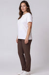 Betty Barclay Relaxed Fit Slim Leg Trousers, Brown