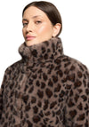 Betty Barclay Leopard Faux Fur Jacket, Brown