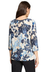 Betty Barclay Floral Print with Stud Detail Top, Beige Multi