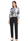 Betty Barclay Floral Print with Stud Detail Top, Beige Multi