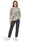 Betty Barclay Leopard Print Long Sleeve Blouse, Grey