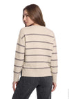Betty Barclay Striped with Sequin Detail Jumper, Beige Multi