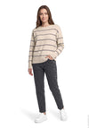 Betty Barclay Striped with Sequin Detail Jumper, Beige Multi