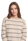 Betty Barclay Striped with Sequin Detail Jumper, Beige Multi