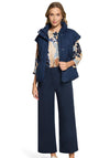 Betty Barclay Quilted High Neck Gilet, Dark Blue