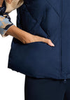 Betty Barclay Quilted High Neck Gilet, Dark Blue