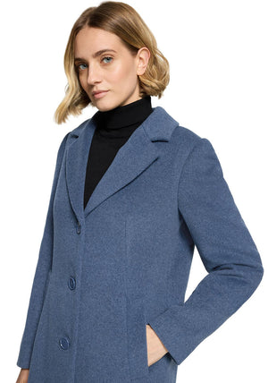 Betty Barclay Wool Blend Classic Coat, Blue