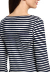 Betty Barclay Striped Basic Top, Navy