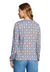 Betty Barclay Geometric Print Top, Blue Multi
