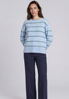 Betty Barclay Stripe with Sequin Detail Jumper, Blue