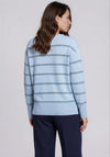 Betty Barclay Stripe with Sequin Detail Jumper, Blue