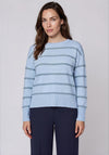 Betty Barclay Stripe with Sequin Detail Jumper, Blue