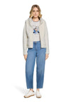 Betty Barclay Knit with Faux Fur Collar Cardigan, Cream