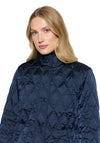 Betty Barclay Quilted Button Up Coat, Navy