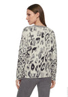 Betty Barclay Animal Print Knitted Jumper, Grey Multi