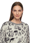 Betty Barclay Animal Print Knitted Jumper, Grey Multi