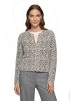 Betty Barclay Leopard Print Textured Top, Grey Multi