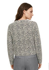 Betty Barclay Leopard Print Textured Top, Grey Multi