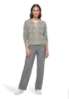 Betty Barclay Leopard Print Textured Top, Grey Multi