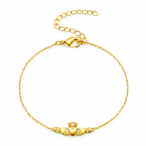 Betty and Biddy Claddagh Box Bar Bracelet, Gold