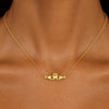 Betty and Biddy Claddagh Box Bar Necklace, Gold