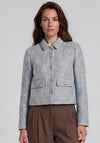 Betty Barclay Boucle Buttoned Jacket, Blue Multi