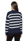 Betty Barclay Striped with Collar Jumper, Navy