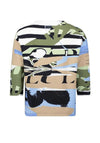 Betty Barclay All Over Print With Rhinestone Detail Top, Blue Multi