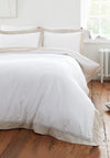Bianca Home Oxford Lace Trim Duvet Set, Natural
